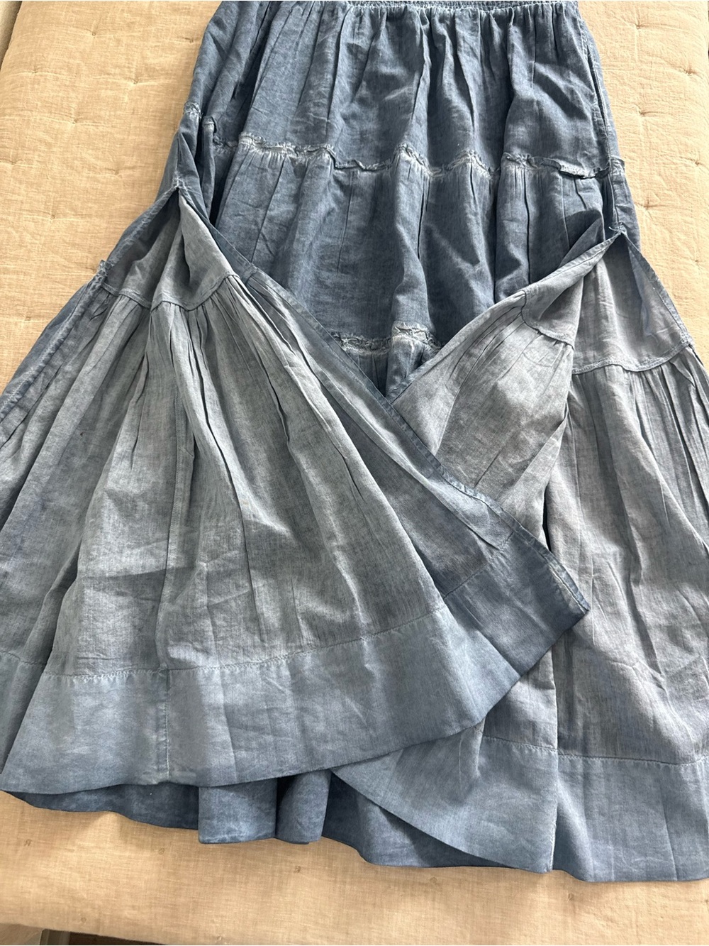CHANGE OF SCENERY charlie maxi skirt in stonewash Size M/L - Picture 9 of 11